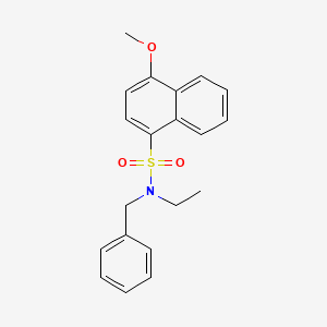 molecular formula C20H21NO3S B2764464 N-benzyl-N-ethyl-4-methoxynaphthalene-1-sulfonamide CAS No. 873671-42-2