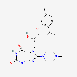 7-(2-hydroxy-3-(2-isopropyl-5-methylphenoxy)propyl)-3-methyl-8-(4-methylpiperazin-1-yl)-1H-purine-2,6(3H,7H)-dione