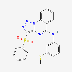 3-(benzenesulfonyl)-N-(3-methylsulfanylphenyl)triazolo[1,5-a]quinazolin-5-amine