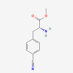 molecular formula C11H12N2O2 B2764484 甲酸甲酯 (2R)-2-氨基-3-(4-氰基苯基)丙酸酯 CAS No. 190060-97-0