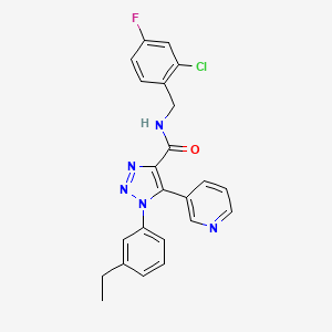 molecular formula C23H19ClFN5O B2764490 4-[5-(4-甲基苯基)-1,2,4-噁二唑-3-基]-1-[(2,3,5,6-四甲基苯基)磺酰]哌啶 CAS No. 1251680-61-1