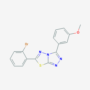 molecular formula C16H11BrN4OS B276451 6-(2-Bromophenyl)-3-(3-methoxyphenyl)[1,2,4]triazolo[3,4-b][1,3,4]thiadiazole 