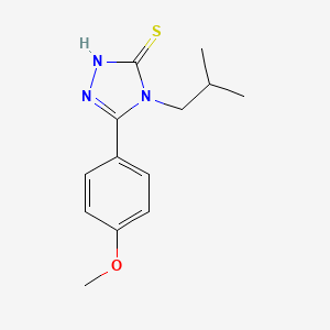 molecular formula C13H17N3OS B2764517 5-(4-methoxyphenyl)-4-(2-methylpropyl)-4H-1,2,4-triazole-3-thiol CAS No. 438031-77-7
