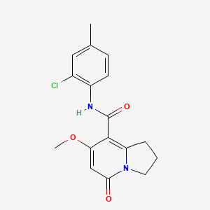 molecular formula C17H17ClN2O3 B2764519 N-(2-氯-4-甲基苯基)-7-甲氧基-5-氧代-1,2,3,5-四氢吲哚并[3,4-d]嘧啶-8-甲酰胺 CAS No. 2034606-37-4