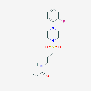N-(3-((4-(2-fluorophenyl)piperazin-1-yl)sulfonyl)propyl)isobutyramide