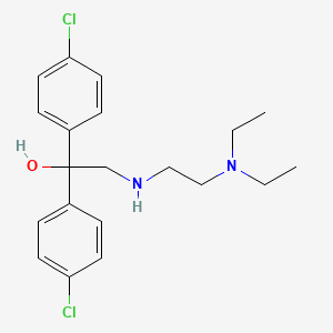 molecular formula C20H26Cl2N2O B2764527 1,1-Bis(4-chlorophenyl)-2-{[2-(diethylamino)ethyl]amino}-1-ethanol CAS No. 321432-94-4