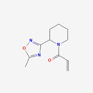 1-[2-(5-Methyl-1,2,4-oxadiazol-3-yl)piperidin-1-yl]prop-2-en-1-one