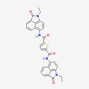 molecular formula C32H24N4O4S B2764543 N2,N5-双(1-乙基-2-氧代-1,2-二氢苯并[cd]吲哚-6-基)噻吩-2,5-二甲酰胺 CAS No. 476644-16-3