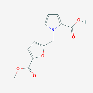 molecular formula C12H11NO5 B2764548 1-((5-(Methoxycarbonyl)furan-2-yl)methyl)-1H-pyrrole-2-carboxylic acid CAS No. 1432172-72-9