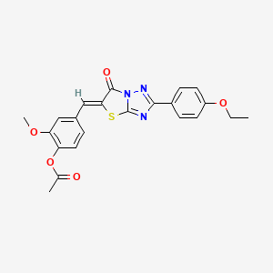 (Z)-4-((2-(4-ethoxyphenyl)-6-oxothiazolo[3,2-b][1,2,4]triazol-5(6H)-ylidene)methyl)-2-methoxyphenyl acetate