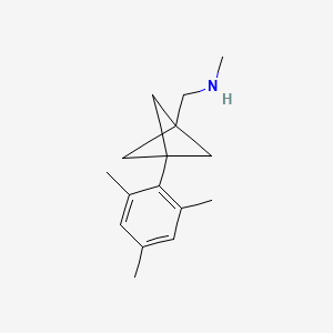 molecular formula C16H23N B2764551 N-Methyl-1-[3-(2,4,6-trimethylphenyl)-1-bicyclo[1.1.1]pentanyl]methanamine CAS No. 2287330-67-8