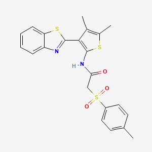 N-(3-(benzo[d]thiazol-2-yl)-4,5-dimethylthiophen-2-yl)-2-tosylacetamide