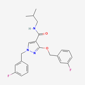 1-(3-fluorobenzyl)-3-((3-fluorobenzyl)oxy)-N-isobutyl-1H-pyrazole-4-carboxamide