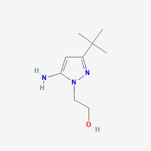 molecular formula C9H17N3O B2764556 2-(5-氨基-3-叔丁基-1H-吡唑-1-基)乙醇 CAS No. 908267-36-7