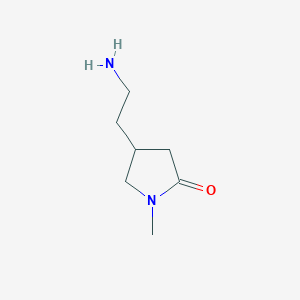 molecular formula C7H14N2O B2764560 4-(2-氨基乙基)-1-甲基吡咯烷-2-酮 CAS No. 1519119-58-4