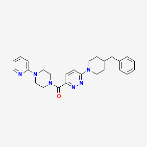 molecular formula C26H30N6O B2764566 (6-(4-Benzylpiperidin-1-yl)pyridazin-3-yl)(4-(pyridin-2-yl)piperazin-1-yl)methanone CAS No. 1396882-50-0