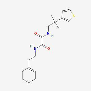 molecular formula C18H26N2O2S B2764574 N1-(2-(cyclohex-1-en-1-yl)ethyl)-N2-(2-methyl-2-(thiophen-3-yl)propyl)oxalamide CAS No. 2319833-63-9