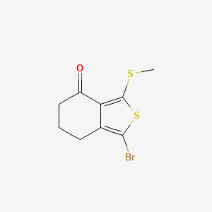 molecular formula C9H9BrOS2 B2764576 1-bromo-3-methylsulfanyl-6,7-dihydro-5H-2-benzothiophen-4-one CAS No. 207307-53-7