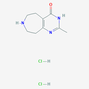 2-Methyl-3,5,6,7,8,9-hexahydropyrimido[4,5-d]azepin-4-one;dihydrochloride