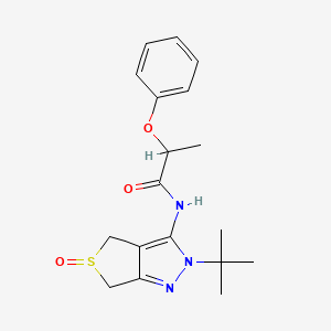 N-{2-tert-butyl-5-oxo-2H,4H,6H-5lambda4-thieno[3,4-c]pyrazol-3-yl}-2-phenoxypropanamide