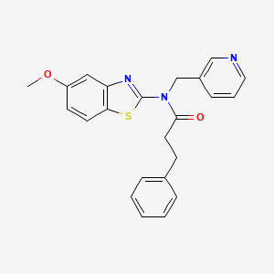 N-(5-methoxybenzo[d]thiazol-2-yl)-3-phenyl-N-(pyridin-3-ylmethyl)propanamide