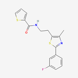 N-[2-[2-(3-fluorophenyl)-4-methyl-1,3-thiazol-5-yl]ethyl]thiophene-2-carboxamide