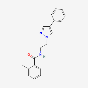 2-methyl-N-(2-(4-phenyl-1H-pyrazol-1-yl)ethyl)benzamide