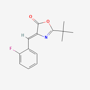 molecular formula C14H14FNO2 B2764596 (Z)-2-(tert-butyl)-4-(2-fluorobenzylidene)oxazol-5(4H)-one CAS No. 538338-92-0