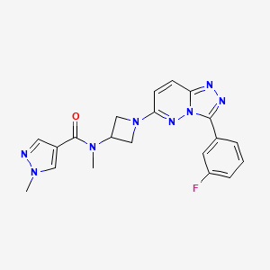 N-[1-[3-(3-Fluorophenyl)-[1,2,4]triazolo[4,3-b]pyridazin-6-yl]azetidin-3-yl]-N,1-dimethylpyrazole-4-carboxamide