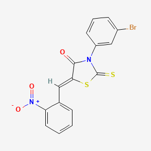 (5Z)-3-(3-bromophenyl)-5-[(2-nitrophenyl)methylidene]-2-sulfanylidene-1,3-thiazolidin-4-one