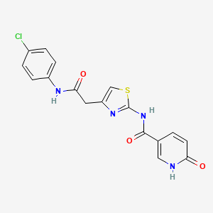 N-(4-(2-((4-chlorophenyl)amino)-2-oxoethyl)thiazol-2-yl)-6-oxo-1,6-dihydropyridine-3-carboxamide