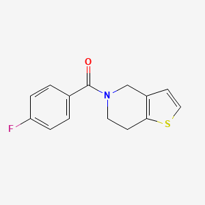 molecular formula C14H12FNOS B2764610 5-(4-fluorobenzoyl)-4H,5H,6H,7H-thieno[3,2-c]pyridine CAS No. 941167-85-7