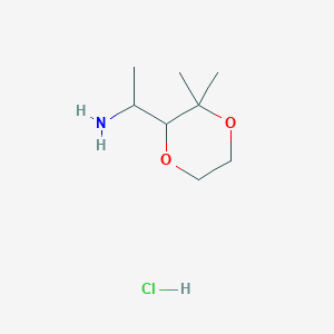 1-(3,3-Dimethyl-1,4-dioxan-2-yl)ethanamine;hydrochloride