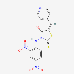 (E)-3-((2,4-dinitrophenyl)amino)-5-(pyridin-4-ylmethylene)-2-thioxothiazolidin-4-one