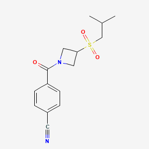 B2764623 4-(3-(Isobutylsulfonyl)azetidine-1-carbonyl)benzonitrile CAS No. 1797691-99-6