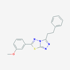 molecular formula C18H16N4OS B276463 6-(3-Methoxyphenyl)-3-(2-phenylethyl)[1,2,4]triazolo[3,4-b][1,3,4]thiadiazole 