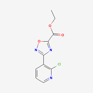 molecular formula C10H8ClN3O3 B2764631 Ethyl 3-(2-chloro-3-pyridyl)-1,2,4-oxadiazole-5-carboxylate CAS No. 890095-91-7
