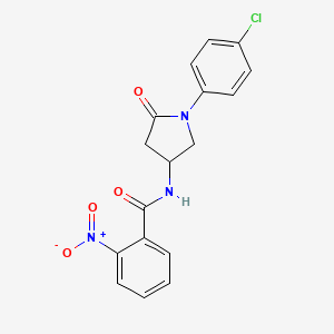 N-(1-(4-chlorophenyl)-5-oxopyrrolidin-3-yl)-2-nitrobenzamide