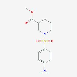 molecular formula C13H18N2O4S B2764635 Methyl 1-(4-aminobenzenesulfonyl)piperidine-3-carboxylate CAS No. 901273-25-4