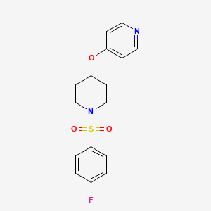 molecular formula C16H17FN2O3S B2764639 4-((1-((4-Fluorophenyl)sulfonyl)piperidin-4-yl)oxy)pyridine CAS No. 2034301-95-4