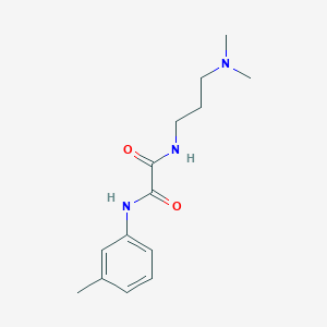 molecular formula C14H21N3O2 B2764644 N1-(3-(二甲基氨基)丙基)-N2-(间甲苯基)草酰胺 CAS No. 898348-68-0
