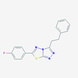 molecular formula C17H13FN4S B276465 6-(4-Fluorophenyl)-3-(2-phenylethyl)[1,2,4]triazolo[3,4-b][1,3,4]thiadiazole 