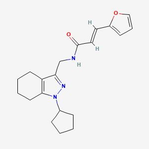 molecular formula C20H25N3O2 B2764651 (E)-N-((1-cyclopentyl-4,5,6,7-tetrahydro-1H-indazol-3-yl)methyl)-3-(furan-2-yl)acrylamide CAS No. 1448139-09-0