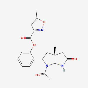 2-[(3aR)-1-acetyl-3a-methyl-5-oxooctahydropyrrolo[2,3-b]pyrrol-2-yl]phenyl 5-methyl-3-isoxazolecarboxylate