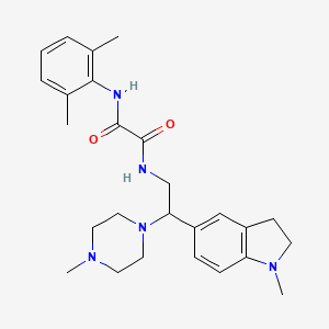 N1-(2,6-dimethylphenyl)-N2-(2-(1-methylindolin-5-yl)-2-(4-methylpiperazin-1-yl)ethyl)oxalamide