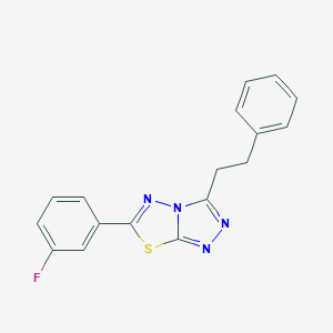 molecular formula C17H13FN4S B276466 6-(3-Fluorophenyl)-3-(2-phenylethyl)[1,2,4]triazolo[3,4-b][1,3,4]thiadiazole 
