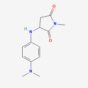molecular formula C13H17N3O2 B2764660 3-((4-(二甲基氨基)苯基)氨基)-1-甲基吡咯啉-2,5-二酮 CAS No. 1009234-80-3
