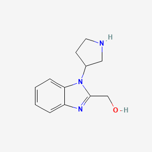 molecular formula C12H15N3O B2764662 (1-吡咯啉-3-基苯并咪唑-2-基)甲醇 CAS No. 1514454-36-4