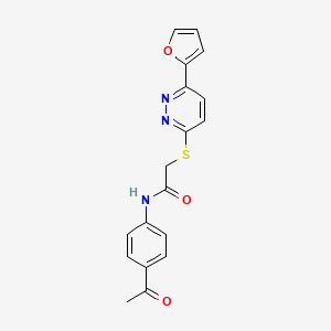 molecular formula C18H15N3O3S B2764664 N-(4-乙酰苯基)-2-[6-(呋喃-2-基)吡啶-3-基]硫代乙酰胺 CAS No. 872703-93-0