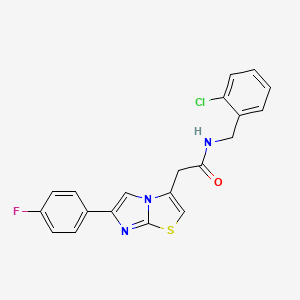 N-[(2-chlorophenyl)methyl]-2-[6-(4-fluorophenyl)imidazo[2,1-b][1,3]thiazol-3-yl]acetamide